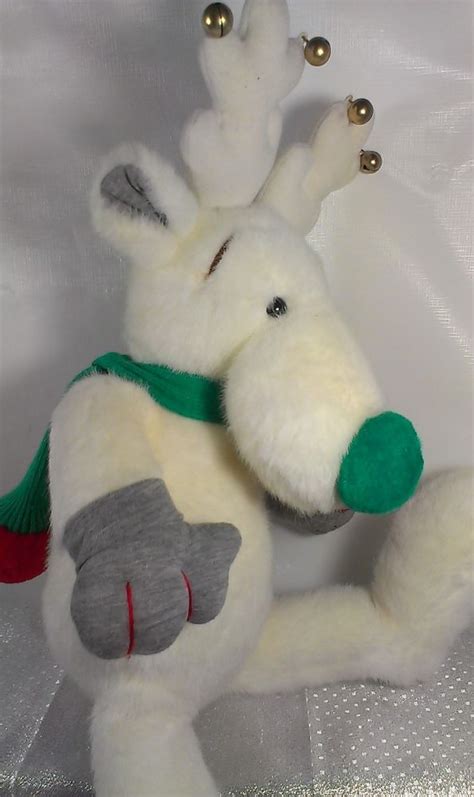 Plush stuffed llama with rainbow saddle and pink poms christmas ornament. Applause White Reindeer SNOBELL Stuffed Animal Plush Deer ...