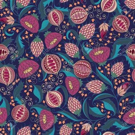 Înseamnă că îl puteți folosi și modifica pentru proiectele dvs. 36173685-Seamless-Bohemian-Pomegranate-Floral-Pattern ...