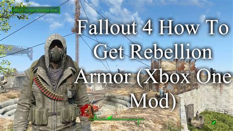 Watch the video explanation about how to get free clothes in pubg mobile ! Fallout 4 How To Get Rebellion Armor (Xbox One Mod) - YouTube