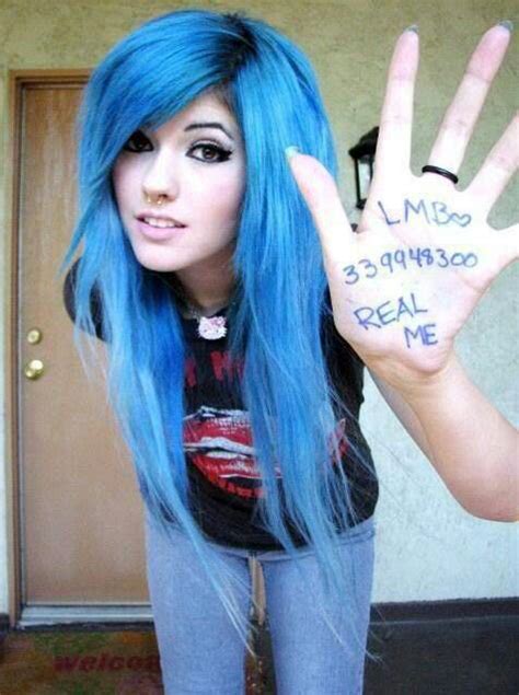 Explore gemmalouise6's photos on flickr. emo girl blue hair brown eyes Leda MonsterBunny Muir ...