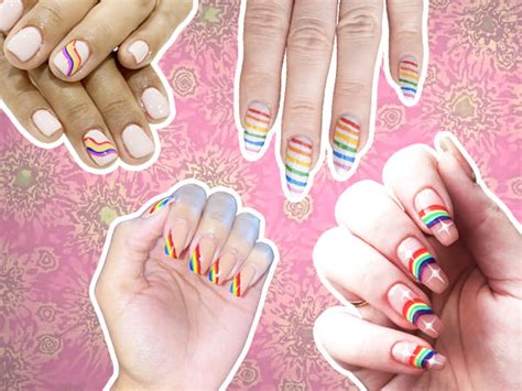 Prepare for pride month in june with these 23 super pretty manicure ideas—including rainbow decals, neon nail polishes, colorful one of the most joyful times of the year is just a few months away: Celebrate Pride Month With These Stunning Rainbow Nail Art ...