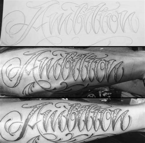 Welcome to ambition tattoo and art gallery! 30 Ambition Tattoo Design Ideas For Men - Word Ink Ideas