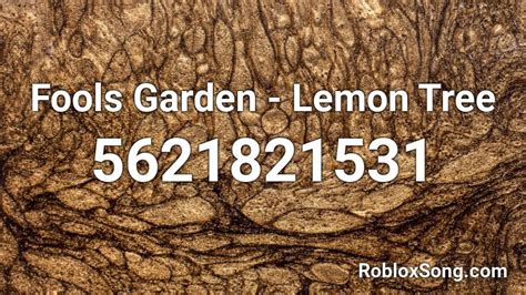 You can easily copy the code or add it to your favorite list. Fools Garden - Lemon Tree Roblox ID - Roblox music codes