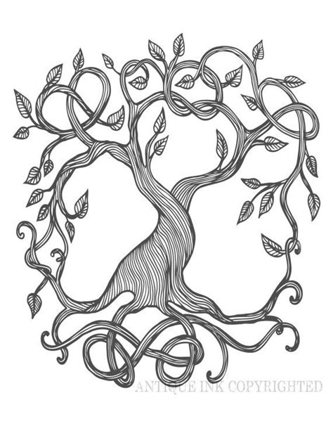 Just print it out and using crayons or colored pencils to make a nice picture. Celtic Tree of Life Coloring Page Printable by ...