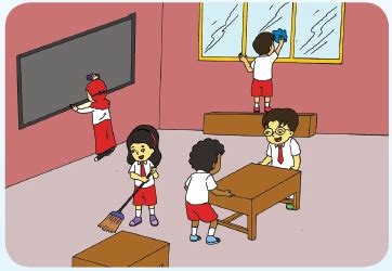 Sebelum liburan, di sekolah pasti diadakan kegiatan gotong royong membersihkan lingkungan sekolah. soal tematik ( kurikulum 2013) kelas 2 | Blog Sunadinata