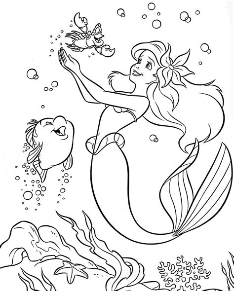 Kleurplaten van de disney prinsessen. Disney Prinsessen Kleurplaat Ariel