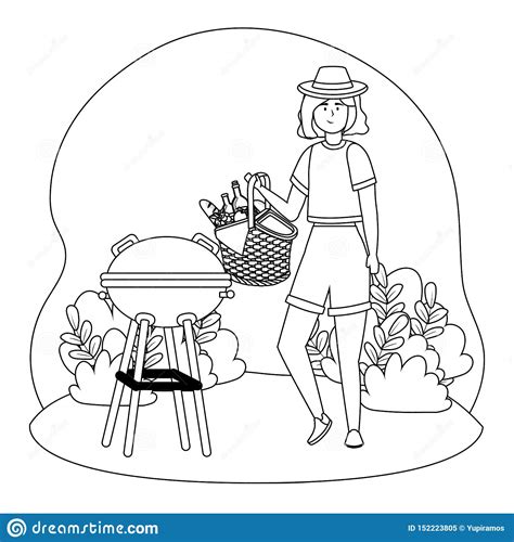 This was a summer look that my in house design team and myself created for cartoon network summer. Woman Cartoon Having Picnic Design Stock Vector ...