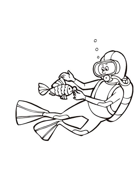 This coloring page belongs to these categories: Scuba Diving coloring pages. Free Printable Scuba Diving ...