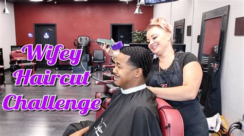 How to get 360 waves for black men. MY WIFEY HAIRCUT CHALLENGE - YouTube