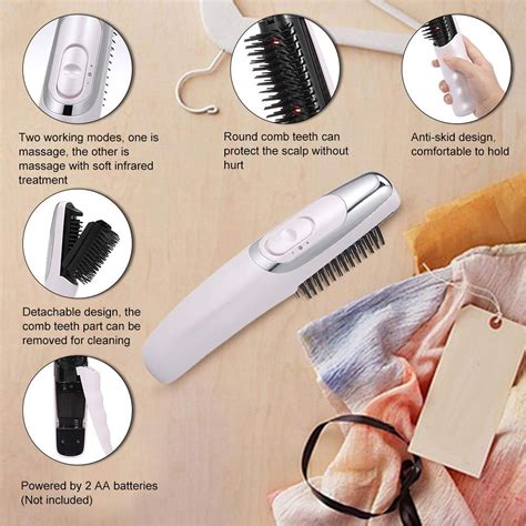 Vibrating hair brush comb massager. Electric Massage Comb Vibration Head Scalp Massager Brush ...