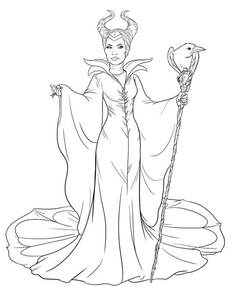 Fairy tales, animated films, flowers, anime, training coloring pages, nature, vegetables and fruit, cars, trees, animal, etc. Kids-n-fun.com | Coloring page Maleficent Maleficent