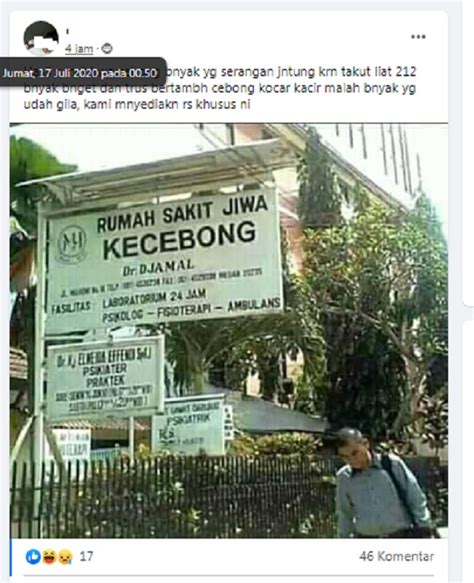 Check spelling or type a new query. Foto Papan Nama Rumah Sakit Jiwa Khusus Kecebong? Ini Faktanya - Medcom.id