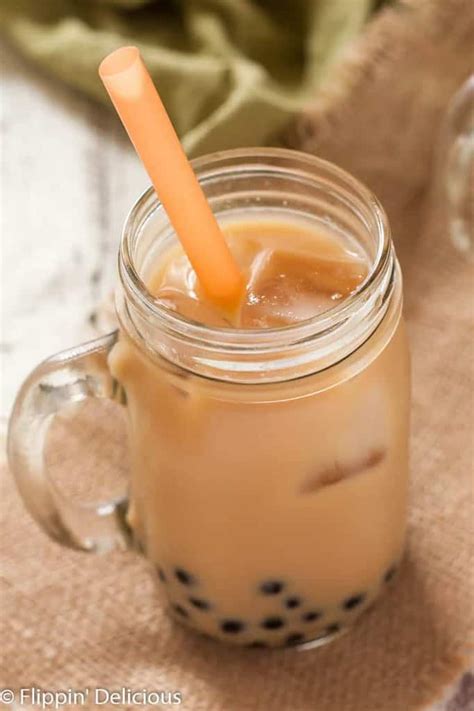 Consisting of a tea base mixed with milk, fruit, flavored syrups bubble tea was first made without the addition of tapioca pearls. Dairy Free Pumpkin Chai Bubble Tea