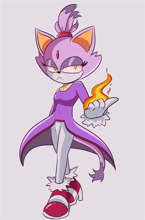 Blaze the cat is a lavender anthropromorphic cat, a princess from an alternate dimension, guardian of the sol emeralds, and an ally of sonic the hedgehog. Blaze the cat by nastygoblinboy on Newgrounds