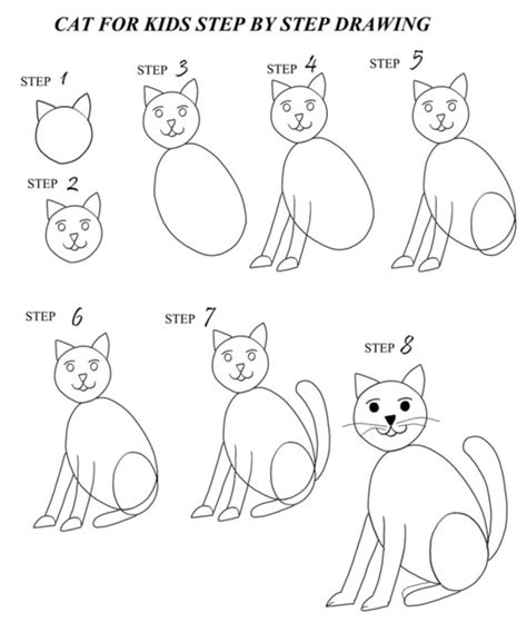 This cat drawing tutorial is a new addition to our ever growing collection of step by step drawing tutorials for all ages. 40 Simple Cat drawing Examples anyone Can Try