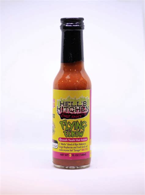 Hell's kitchen hot sauce is the cure for the common condiment! Flying Elbow - Hell's Kitchen Hot Sauce