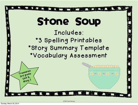 Printable 10th grade reading comprehension worksheets. Stone Soup {Story Booster Pack} | Stone soup, Treasures reading, Third grade reading