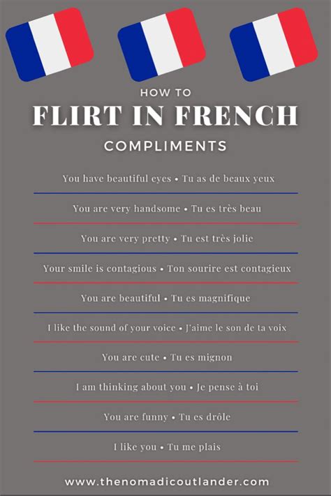 How to Flirt in French like a Local in 2021 | Basic french words ...