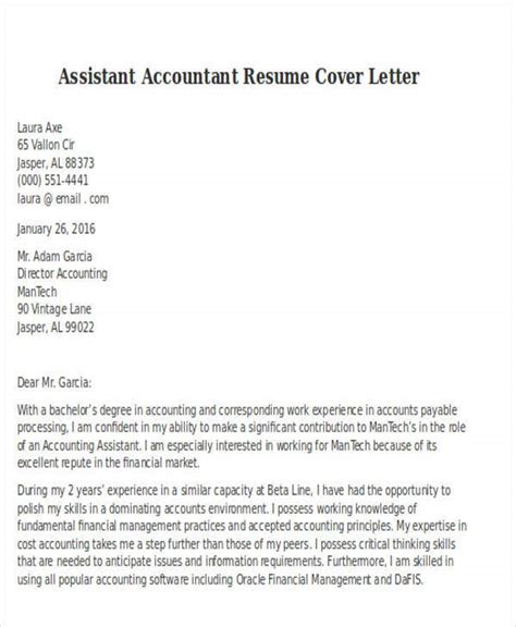 Administrative assistant cover letter email. 38+ Accountant Resumes in Doc | Free & Premium Templates