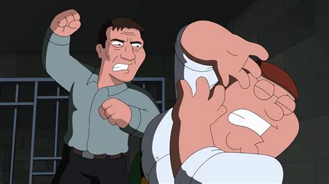 A man in a photograph named peter griffin bears a strong resemblance to animated character of the same name. QUAGFEST FAMILY GUY EPISODE