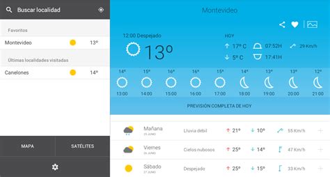 Predicción por horas, mapas, satélites y live tile. El Clima a 14 días - Aplicaciones Android en Google Play