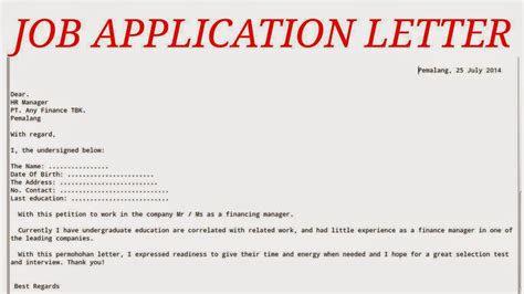 A good curriculum vitae is vital when looking for work, so what should it contain? Contoh Job Vacancy Application Letter Dan Curriculum Vitae ...