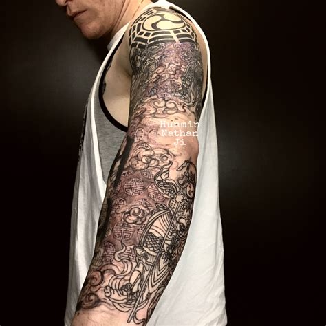 The aesthetic of japanese sleeve tattoo designs. Asian guardian sleeve (With images) | Tattoo artists, Tattoos