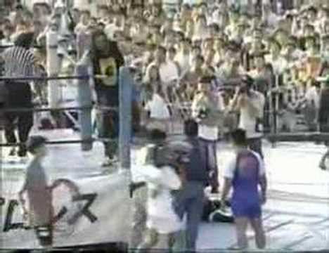 Barbed wire rope exploding c4 match. Cactus Jack vs. Terry Gordy IWA Japan KOTDM - YouTube