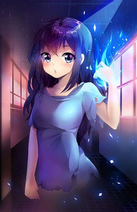 Black hair has always been common in anime because of how a japanese audience can relate to the characters. long hair, Blue eyes, Blue hair, Anime, Anime girls HD ...