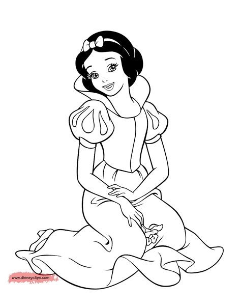 Disney princess picture to colour. Disney Snow White Printable Coloring Pages | Disney ...
