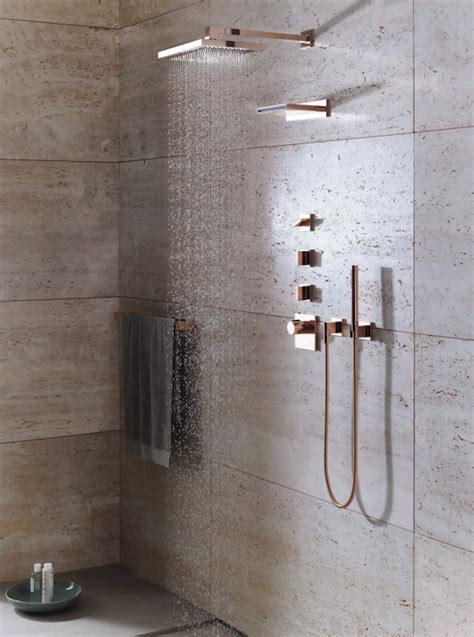 The best way to unwind after a long day! Luxury Bathrooms: Rose Gold is Design Trend