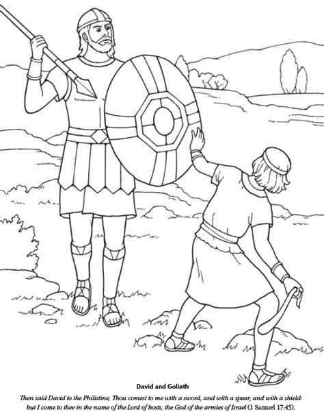 Easily print each sheet needed. David and Goliath Coloring Lesson | Kids Coloring Page ...