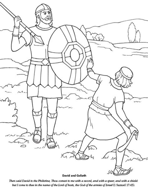 Easily print each sheet needed. David and Goliath Coloring Lesson | Kids Coloring Page ...