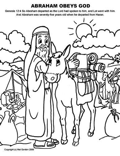 22 • bible story coloring pages • ©1997 by gospel light. Abraham Follows God Coloring Pages by Crystal | Bible ...