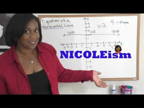 If you carefully placed a ball on the floor, it would not roll away. Finding the equation and slope of a horizontal line - YouTube