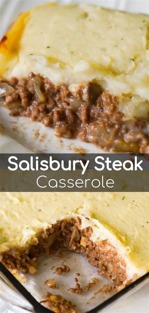 My husband is a hearty meat and potatoes man and ground beef is a great way to fill him up. Custom made Salisbury Steak Casserole | Recipe | Beef ...