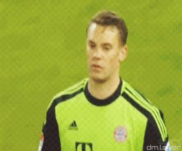A man threatens with his finger and makes his. manuel neuer gif | WiffleGif
