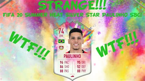 Summer heat has quickly turned into one of the more popular promos in fut 20, with a ton of squad building challenges being offered to players, and the latest is a brand new paulinho sbc special. STRANGE FIFA 20 SUMMER HEAT SILVER STAR PAULINHO SBC ...