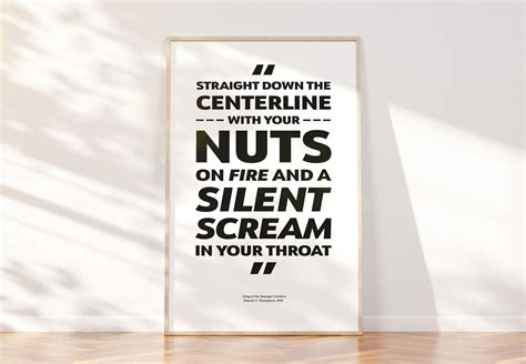 No physical item is sent or mailed. Hunter S. Thompson Quote Poster 'SILENT SCREAM' Song of ...