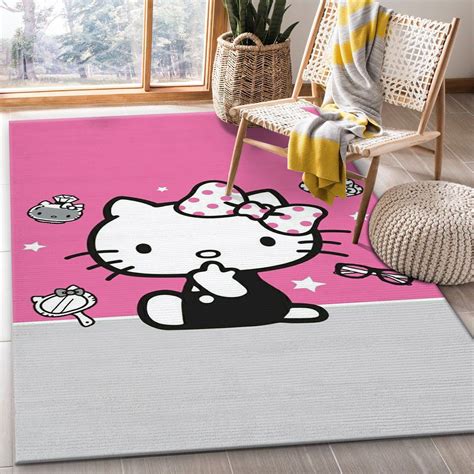 ©1976, 2019 sanrio co., ltd. Hello Kitty Pink Area Rug For Christmas Bedroom Rug Home ...