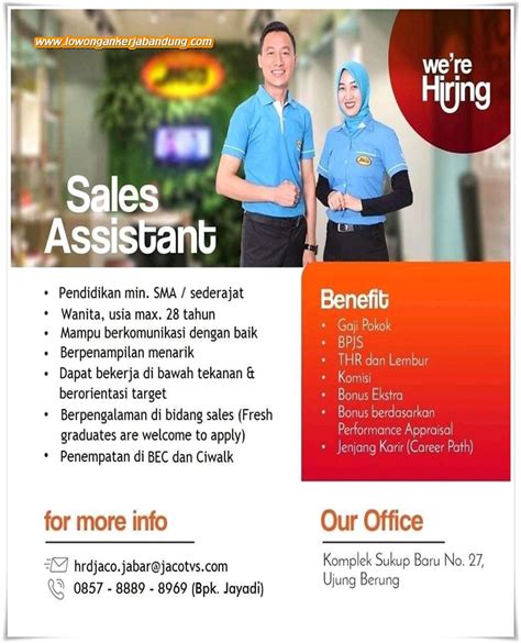 We did not find results for: Lowongan Kerja Sales Assistant Jaco Jawa Barat