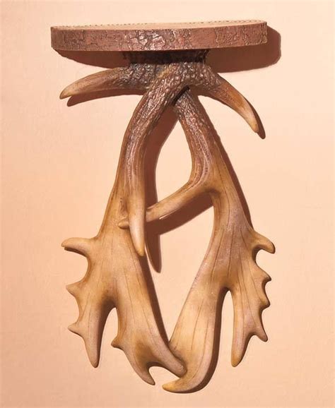 Believe it or not, you don't necessarily need to have a wild west theme or a cabin in the woods look going on in your home to use them. Rustic Deer Decor Wall Shelf Large Antler Cabin Lodge Den Woodlands Home Buck #Lodge | Wall ...