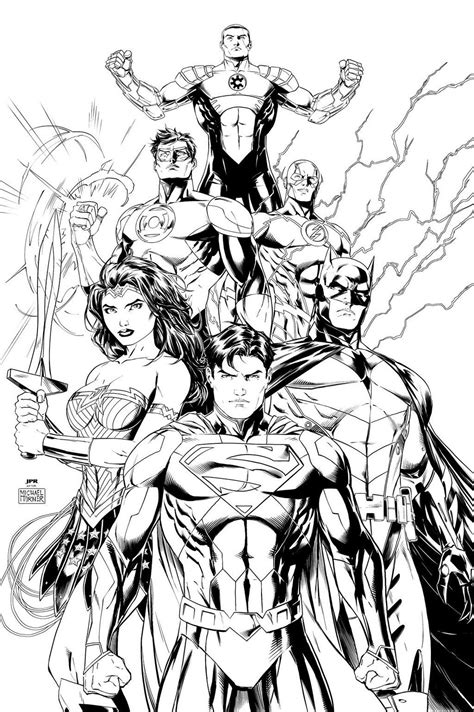 Dc universe young justice figure collection: Justice League Coloring and Sketch Drawing Pages ...