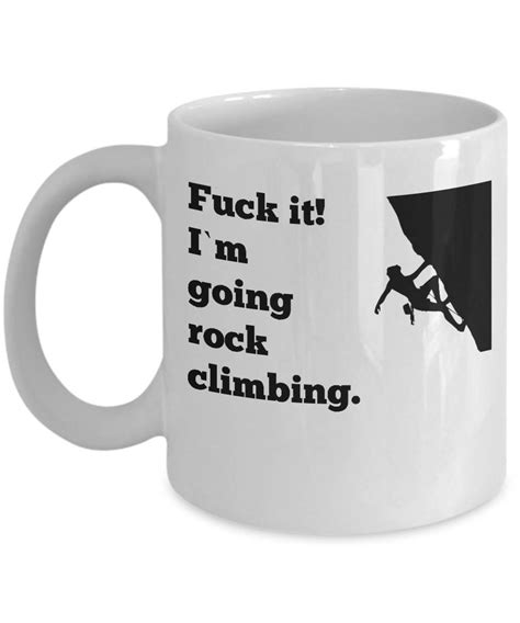 The handle of the mug is made from a climbing hold, sure to give. Rock Climbing Mug - Cool Funny Novelty Coffee Cup - Ideal ...