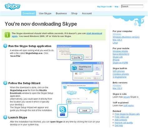 Maybe you would like to learn more about one of these? Download page: Install Steps | Downloading Skype: www ...