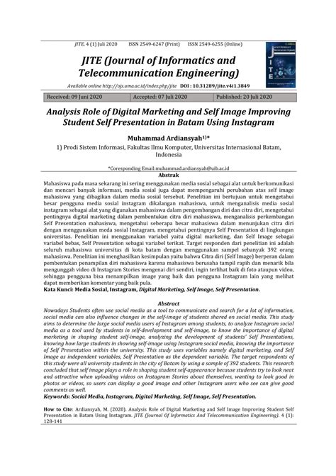 Tujuan penelitian ini adalah untuk mengetahui keefektifan model pembelajaran berpikir induktif yang berorientasi pada 3 contoh analisis jurnal pendidikan ilmiah. (PDF) JITE (Journal of Informatics and Telecommunication ...