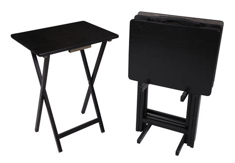 Shop for folding tray table sets at bed bath & beyond. Mainstays Black 5-Piece Folding TV Tray Table Set (4 Trays ...