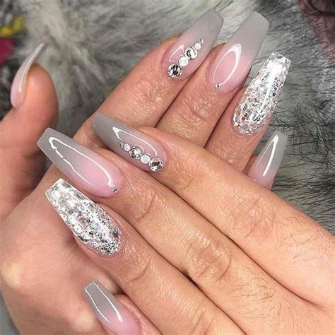 Check out our coffin ombre nails selection for the very best in unique or custom, handmade pieces from our acrylic & press on nails shops. Grey Ombre Nail Design for Coffin Nails #ombrenails ...