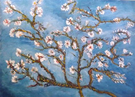 Flowering almond branches a été écrit dans les derniers mois de sa vie, alors qu'il était déjà en phase terminale. Reproduction of Van Gogh's Almond Branches | TMRBrix