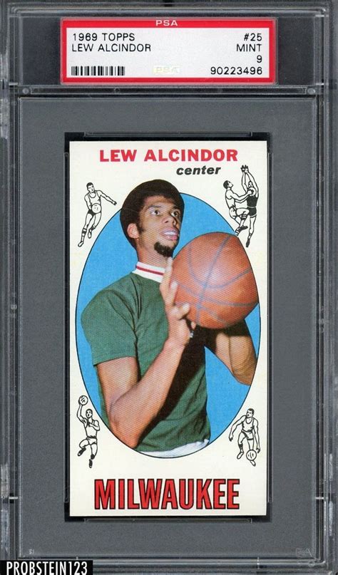 Kareem abdul jabbar football rookie card value. 1969 Topps Basketball 25 Lew Alcindor RC Rookie HOF PSA 9 ...